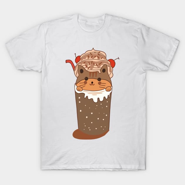 cat in a coffee cup T-Shirt by meisanmui